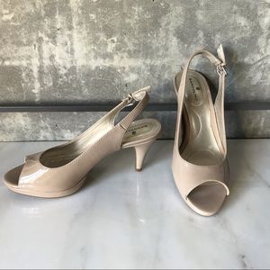 Bandolino Open Toe Slingback Platform Heels - 6